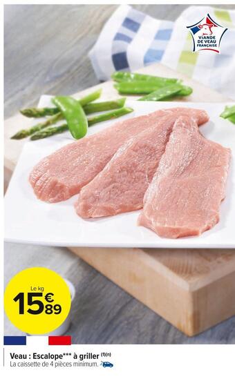 Veau : escalope à griller