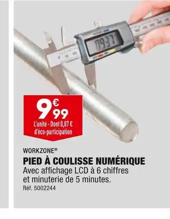 ALDI Workzone pied à coulisse numérique offre