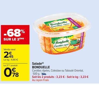 Carrefour Market Bonduelle salade offre