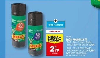 ALDI Folia sacs poubelle offre