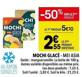 Supeco Mei asia mochi glacé offre