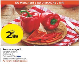 Carrefour Market Poivron rouge offre