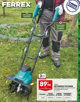 ALDI Ferrex motobineuse électrique offre
