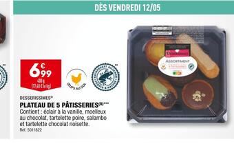 ALDI Desserissimes plateau de 5 pâtisseries offre