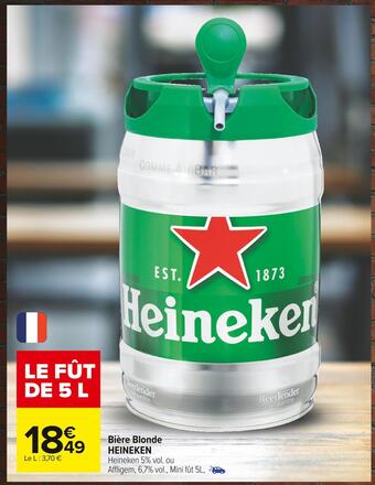 Carrefour Market Heineken bière blonde offre