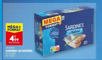 ALDI Les doris sardines au naturel offre