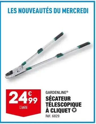 ALDI Gardenline sécateur télescopique à cliquet offre