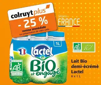 Colruyt Lactel lait bio demi-écrémé offre