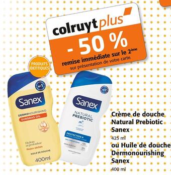 Colruyt Sanex crème de douche natural prebiotic offre