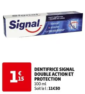 Auchan Signal dentifrice double action et protection offre