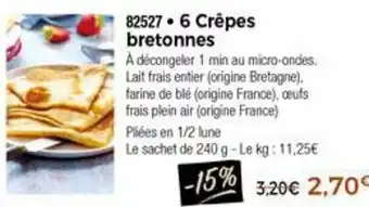 Thiriet 6 Crêpes bretonnes offre