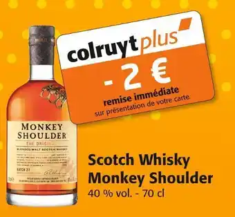Colruyt Monkey shoulder scotch whisky offre