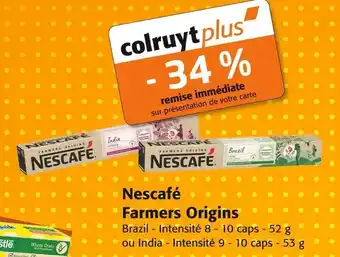 Colruyt Nescafé nescafé farmers origins offre