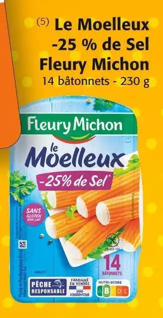 Colruyt Fleury michon le moelleux -25 % de sel fleury michon offre