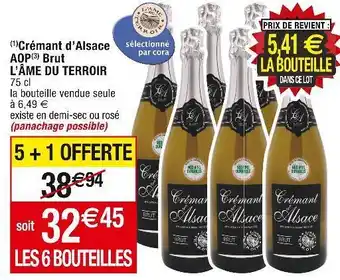 Cora x Carrefour L’âme du terroir crémant d’alsace aop brut offre