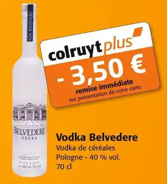 Colruyt Belvedere vodka offre
