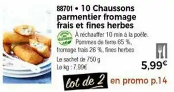 Thiriet 10 Chaussons parmentier fromage offre