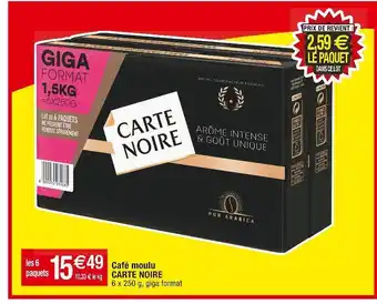 Cora x Carrefour Carte noire café moulu offre
