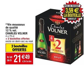 Charles volner vin mousseux de qualité 12 % vol.
