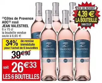 Cora x Carrefour Jean valestrel côtes de provence aoc rosé offre