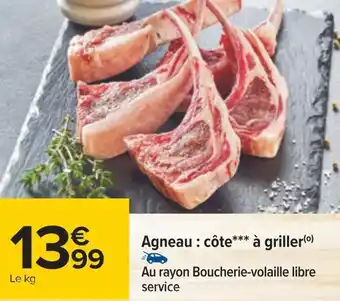 Carrefour Agneau : côte à griller offre