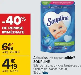 Carrefour Soupline adoucissant coeur solide(d) offre