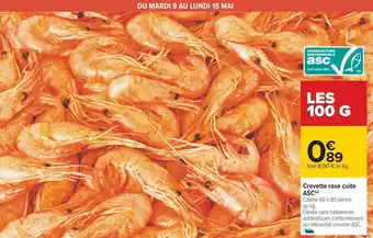 Carrefour Crevette rose cuite asc offre