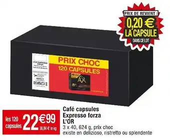 Cora x Carrefour L’or café capsules expresso forza offre