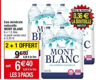 Cora x Carrefour Mont blanc eau minérale naturelle offre