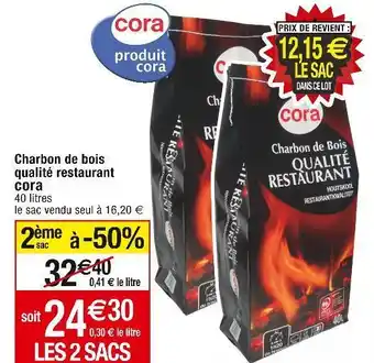 Cora x Carrefour Cora charbon de bois qualité restaurant offre