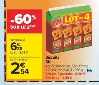 Carrefour Bn biscuits offre