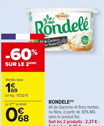 Carrefour Market President rondele offre