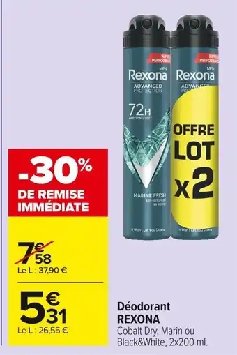 Carrefour Market Rexona déodorant offre