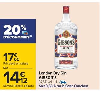 Carrefour Gibson's london dry gin offre