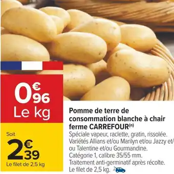 Carrefour Carrefour pomme de terre de consommation blanche à chair ferme offre