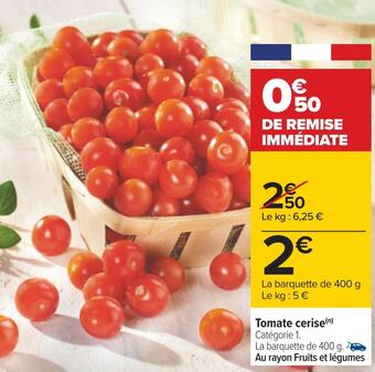 Carrefour Tomate cerise offre