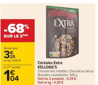 Carrefour Kellogg's céréales extra offre
