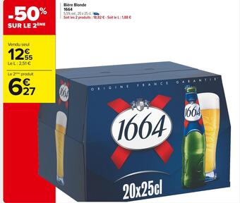 Carrefour Market 1664 bière blonde offre