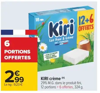 Carrefour Kiri kiri crème offre