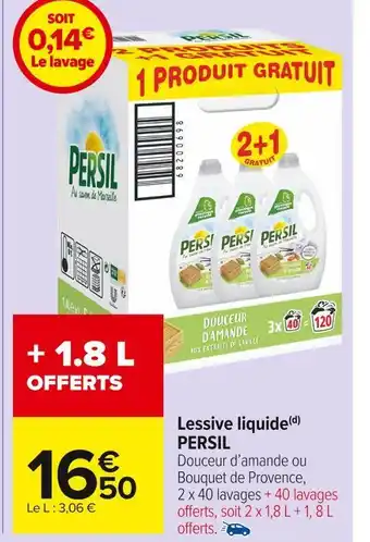 Carrefour Market Persil lessive liquide(d) offre