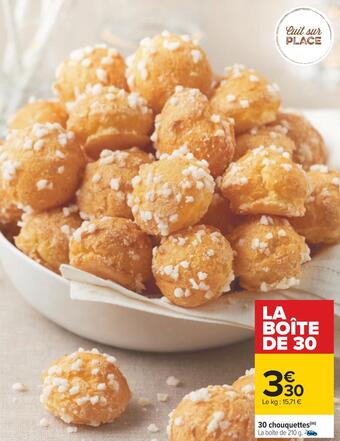 Carrefour 30 chouquettes offre