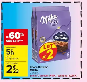 Carrefour Market Milka choco brownie offre