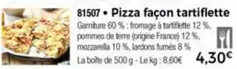Thiriet Pizza façon tartiflette offre