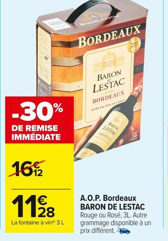 Carrefour Market Baron de lestac a.o.p. bordeaux offre