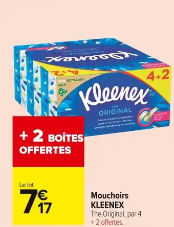 Carrefour Market Kleenex mouchoirs offre