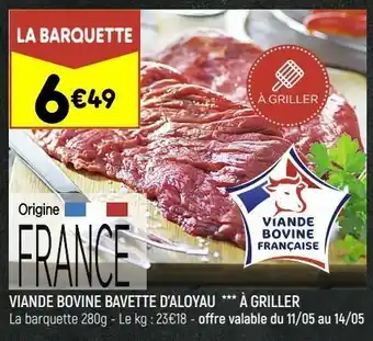 Leader Price Viande bovine bavette d’aloyau à griller offre