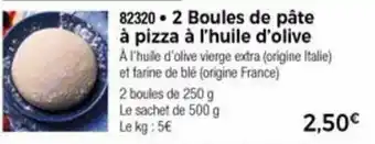 Thiriet 2 Boules de pâte à pizza à l'huile d'olive offre