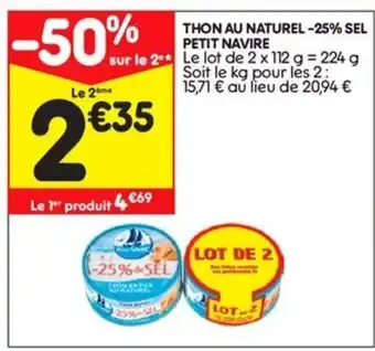 Leader Price Thon au Naturel offre