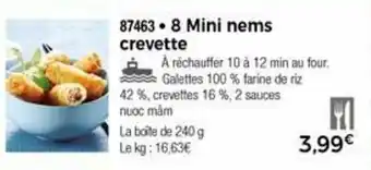 8 Mini nems crevette
