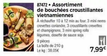 Thiriet Assortiment de bouchées croustillantes vietnamiennes offre